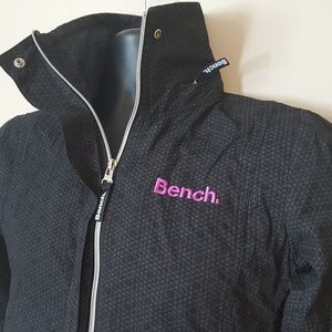 Bench Jacket Black Purple Women's Small Light Airy